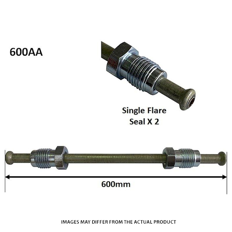 BRAKE PIPE 600MM SINGLE FLARE