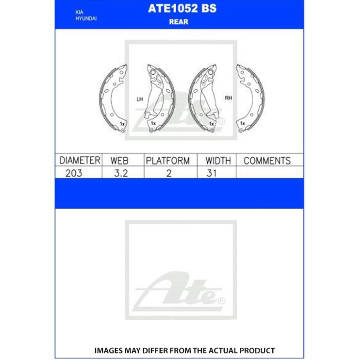 BRAKE SHOES ATE HYUNDAI