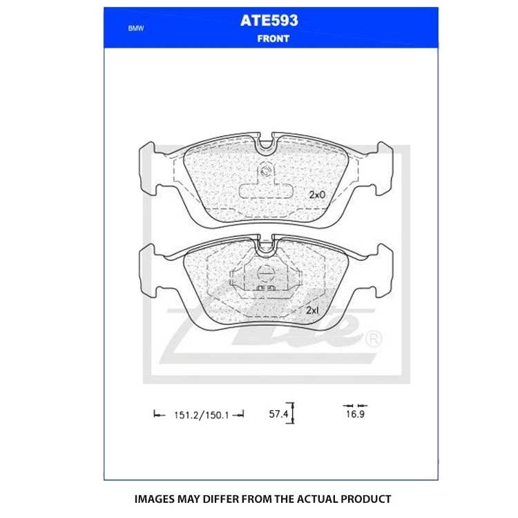 ATE/PADS FRT BMW 3