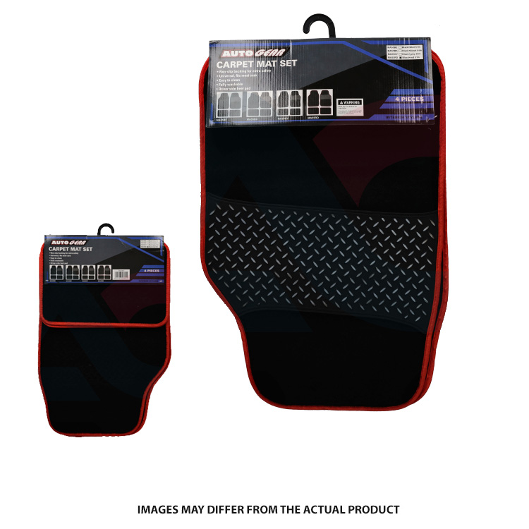 A/GEAR MAT CARPET 4PC RED