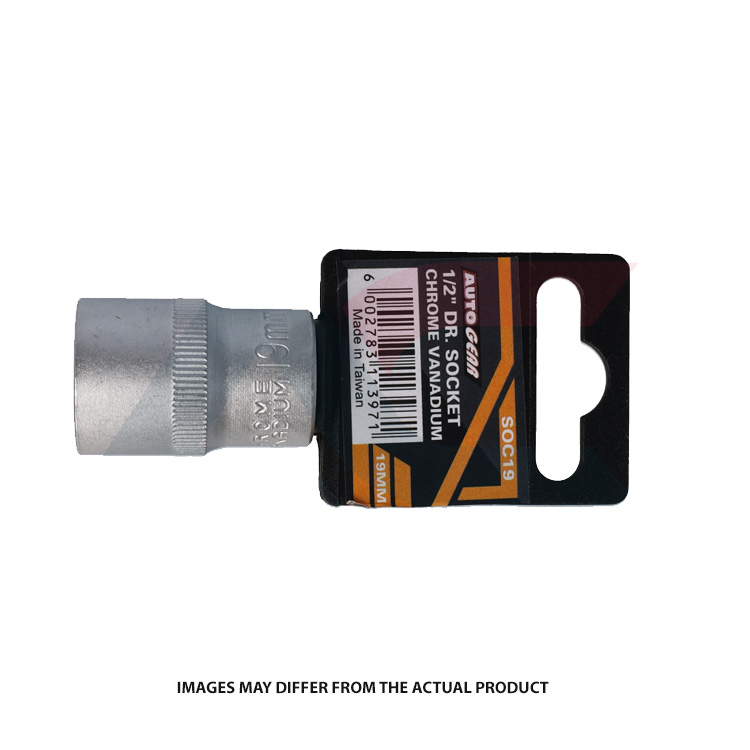 AUTOGEAR SOCKET CHROME 19MM