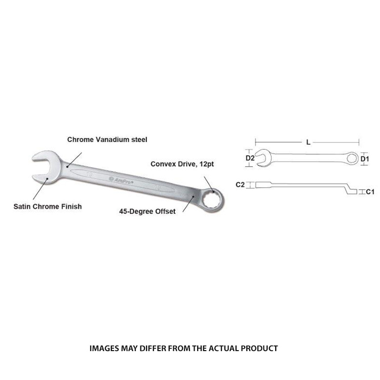 AMPRO WRENCH 26MM 45 DEG OFFSE