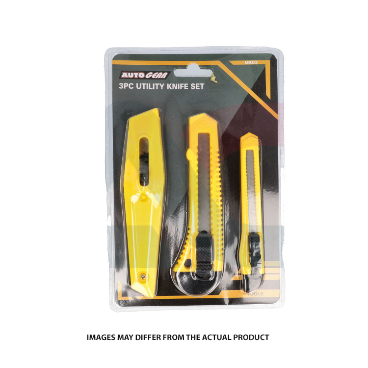 AUTOGEAR UTILITY KNIFE 3PC